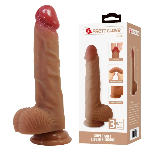 Dildo z Przyssawką Silikonowy Lisle 8.1
